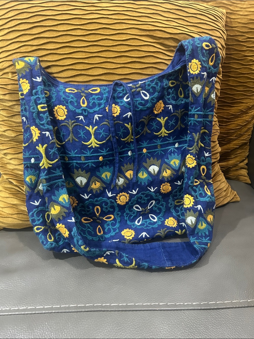 Limited edition embroidered Linen/Cotton Tote bag